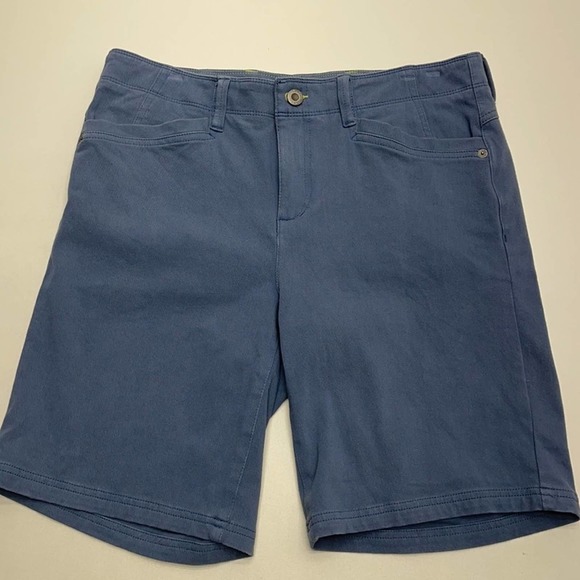 Orvis Shorts Orvis Womens Blue Cotton Four Way Stretch Shorts Poshmark